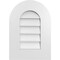 Ekena Millwork Round Top Surface Mount PVC Gable Vent: Non-Functional, w/ 3-1/2"W x 1"P Standard Frame, 14"W x 20"H GVPRT14X2001SN - alternate 1